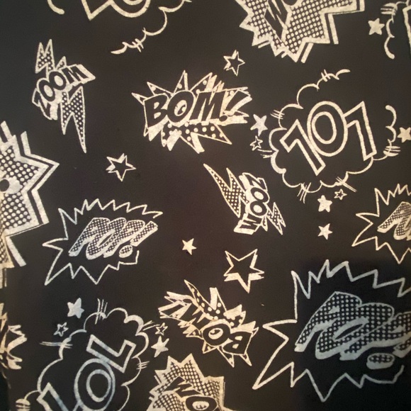 Women’s All Over Print Black Crewneck - Picture 3 of 3